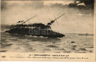 Le &quot;Léon Gambetta&quot; coulé le 26 Avril 1915 / Osztrák-magyar (K.u.k. Kriegsmarine) tengeralattjáró által megtorpedózott francia páncélos Leon Gambetta elsüllyedése / French battleship sunken by an Austro-Hungarian submarine (fl)