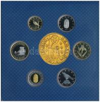 2013. 5Ft-200Ft (6xklf) forgalmi sor szettben + 2013. "I. Lajos aranyforintja" aranyozott ...