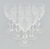 6 db kristály pálinkás pohár, hibátlan, új állapotban, eredeti dobozában 11,5 cm