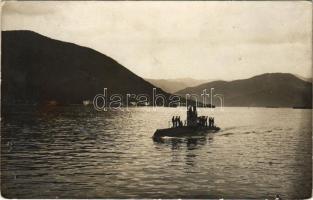 S.M. U-XVII osztrák-magyar tengeralattjáró / K.u.k. Kriegsmarine Unterseeboot XVII / Austro-Hungarian Navy submarine &quot;U 17&quot;. photo (EB)