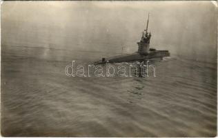 S.M. U-XIX osztrák-magyar tengeralattjáró / K.u.k. Kriegsmarine Unterseeboot XIX / Austro-Hungarian Navy submarine &quot;U 19&quot;. photo (EK)