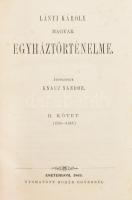 Lányi Károly magyar egyháztörténelme. Átdolgozta Knauz Nándor. II. kötet (1526-1848.) Esztergom, 1869, Horák Egyed, 470+2 p. Első kiadás. Átkötött félvászon-kötés, kopott borítóval, kissé foltos lapokkal.