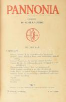 1931 Pécs, A Pannonia című folyóirat VII. évfolyamának számai bekötve, Halasy-Nagy József szerkesztésében Korabeli félvászon kötésben