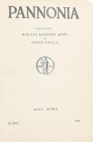 1936 Pécs, A Pannonia című folyóirat II. évfolyamának számai bekötve, Koltay-Kastner Jenő és Princz Gyula szerkesztésében Korabeli félvászon kötésben