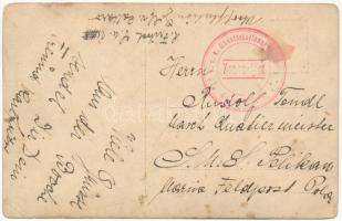 Kotori öböl, Bocche di Cattaro; S.M. U-XXVIII osztrák-magyar tengeralattjáró matrózokkal / K.u.k. Kr...