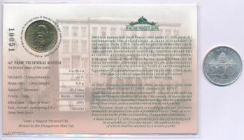 2003. 20Ft Cu-Ni-Zn "Deák Ferenc" elsőnapi veret "10051" sorszámú emléklapon + 1...