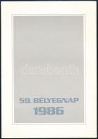 1986 Bélyegnap emléklap Szász Endre aláírásával