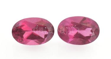 Rhodolite gránát, 6×4×2,9 mm, 2 db, 1,08 cts