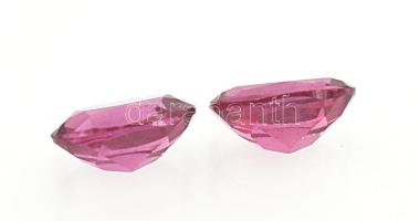 Rhodolite gránát, 6×4×2,9 mm, 2 db, 1,08 cts