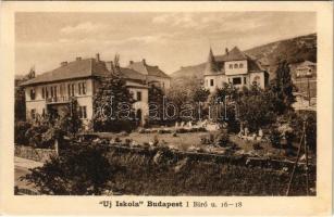 Budapest XII. Ecole Nouvelle (Dir. Dr. Domokos) / Új iskola (1914-ben alapították) a Bíró utca 16-18. szám alatt (EK)