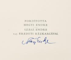 Omár Chájjám: Robáiyát. Fordította Hegyi Endre. Bp., 1959, Magyar Helikon. Szász Endre 135 eredeti r...