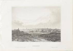 cca 1850 Bukarest (Bucharest) Romania acélmetszet / steel engraving page size 23x15 cm