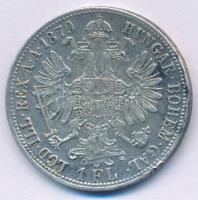 Ausztria 1879. 1Fl Ag "Ferenc József" T:XF karc, foglalatnyom Austria 1879. 1 Florin Ag &q...