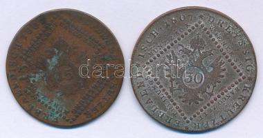 Ausztria 1807A 15kr Cu "I. Ferenc" + 30kr Cu "I. Ferenc" T:VF,F
Austria 1807A 1...