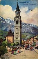 1906 Cortina d'Ampezzo (Südtirol); Campanile. A. B.-D. Serie 245. s: H. Treiber (EK)