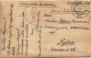 1915 Orosz földön kutyahidegben, katonák. Osztrák-magyar tábori posta / WWI K.u.k. military field po...