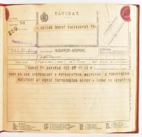 1900 Pollák Sári és Sándornak házasságkötés alkalmából küldött gratuláló táviratok, Pollák Jakab bud...