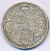 Brit-India 1918. 1R Ag "V. György" T:XF patina British India 1918. 1 Rupee Ag "George...