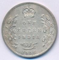 Brit-India 1906. 1R Ag "VII. Eduárd" T:XF,VF patina British India 1906. 1 Rupee Ag "E...