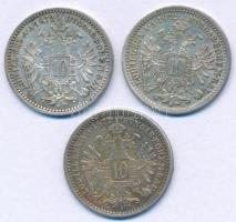 Ausztria 1872. 10kr Ag "Ferenc József" T:AU,XF patina Austria 1872. 10 Kreuzer Ag "Fr...