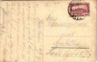 1924 Budapest XIV. Városliget, Vidámpark, Hullámvasút, Radó Gergely borkereskedés reklámja. photo (E...