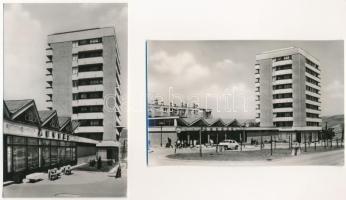 Ózd - 5 db modern város képeslap: Tanácsház, Petőfi szobor, Áruház, Béketelep, ABC Áruház, látkép (K...