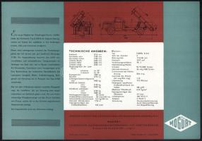 1965 Csepel D 450 B billenőplatós teherautó ismertető lap fotóval és technikai adatokkal, szép állap...