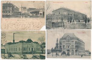 18 db RÉGI történelmi magyar város képeslap vegyes minőségben / 18 pre-1945 historical Hungarian town-view postcards in mixed quality