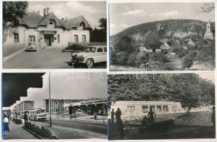 Tatabánya - 8 db modern város képeslap: látkép, Újváros, strand, Komáromi utca, Bányász fürdő, Új la...