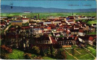 1917 Ljubljana, Laibach; látkép / general view + "K.u.K. Pferdefeldbahn 3." (EK)