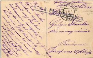 1917 Ljubljana, Laibach; látkép / general view + "K.u.K. Pferdefeldbahn 3." (EK)