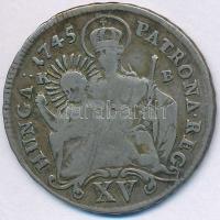 1745KB XVkr Ag "Mária Terézia" Körmöcbánya (6,19g) T:F juszt., patina / Hungary 1745KB XV ...
