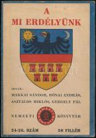 Makkai Sándor, Rónai András, Asztalos Miklós, Gergely Pál: A mi Erdélyünk. Nemzeti Könyvtár 24-26. sz. Bp., 1940, Stádium. Kiadói papírkötés, dekoratív címlappal, Erdély címerével, jó állapotban.