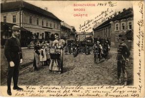 1904 Szászváros, Broos, Orastie; Eisenburger kávéház. H. Graef montázs / cafe. Montage (r)