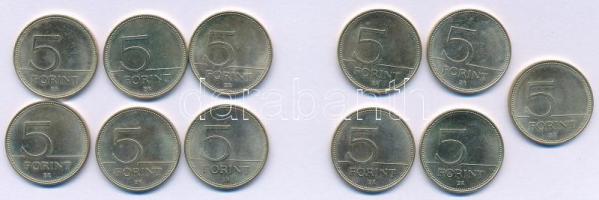 2021. 5Ft Cu-Ni-Zn "75 éves a Forint" (összesen 11db, ebből 6xklf) egy teljes sor kijön a ...