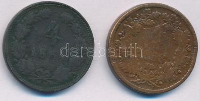 1861B 4kr Cu + 1868KB 4kr Cu T:F ph. Adamo M7, M7.1