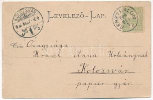 1906 Berethalom, Birthälm, Biertan; F. Werner Art Nouveau, floral (EK)