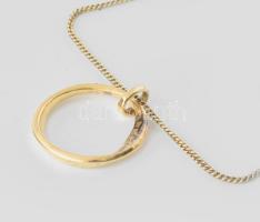 Ezüst nyaklánc aranyozott BB. jelzett 5,5 g
