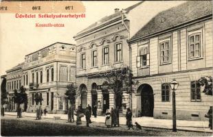 1908 Székelyudvarhely, Odorheiu Secuiesc; Kossuth utca, K.k. dohány nagytőzsde üzlete. Sterba Ödön kiadása / street, tobacco shop