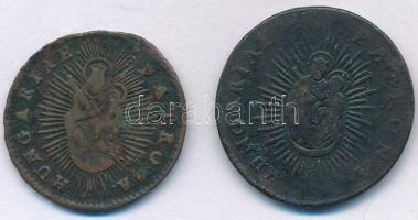 1763-1767. Rézdénár "Mária Terézia / zárt korona" (2xklf) T:VF,F Huszár: 1756, 1757, Unger...