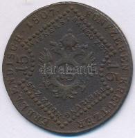 1807B 15kr Cu "I. Ferenc" T:F