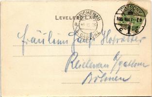 1905 Pozsony, Pressburg, Bratislava; Kossuth Lajos tér. Gelber's Ansichtskartenausstellung / sq...