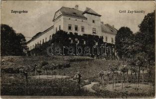 1918 Zayugróc, Ugrócváralja, Uhrovec; Gróf Zay kastély / castle (EK)