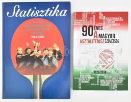 2 db asztalitenisszel foglalkozó könyv. Komlósi Gábor (szerk.): 90 éves a magyar asztalitenisz szövetség + Lévai György (szerk): Statisztika, a világ legeredményesebb sportcsapatának krónikája 1954-2010.