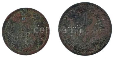 Ausztria 1859A 5/10kr Cu + 1859A 1kr Cu T:F patina
Austria 1859A 5/10 Kreuzer Cu + 1859A 1 Kreuzer ...