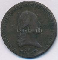 1800S 6kr Cu "I. Ferenc" T:VF patina Huszár: 2021., Unger III.: 1399.d