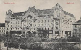 1908 Kézdi-Kovács László (1864-1942) festőművész, műkritikus részére, a sógora, Dr. Graul álta Budapestről Siófokra küldött képeslap. Hátoldalán a Budapesti Gresham palotával.