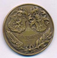 Nyitray Dániel (1890-1971) 1927. "Istennel a hazáért és királyért / Leventeverseny" bronz ...