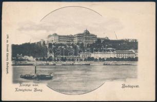 cca 1900-1910 Kézdi-Kovács László (1864-1942) festőművész, műkritikus autográf aláírása egy a budapesti királyi várat, és a Dunán gőzhajót ábrázoló képeslap (Divald Károly fotó) hátoldalán.