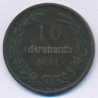 Bulgária 1881. 10s bronz T:VF Bulgaria 1881. 10 Stotinki bronze C:VF Krause KM#3